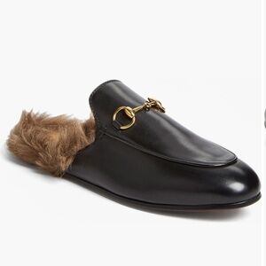 Gucci Princetown genuine shearling loafer mule